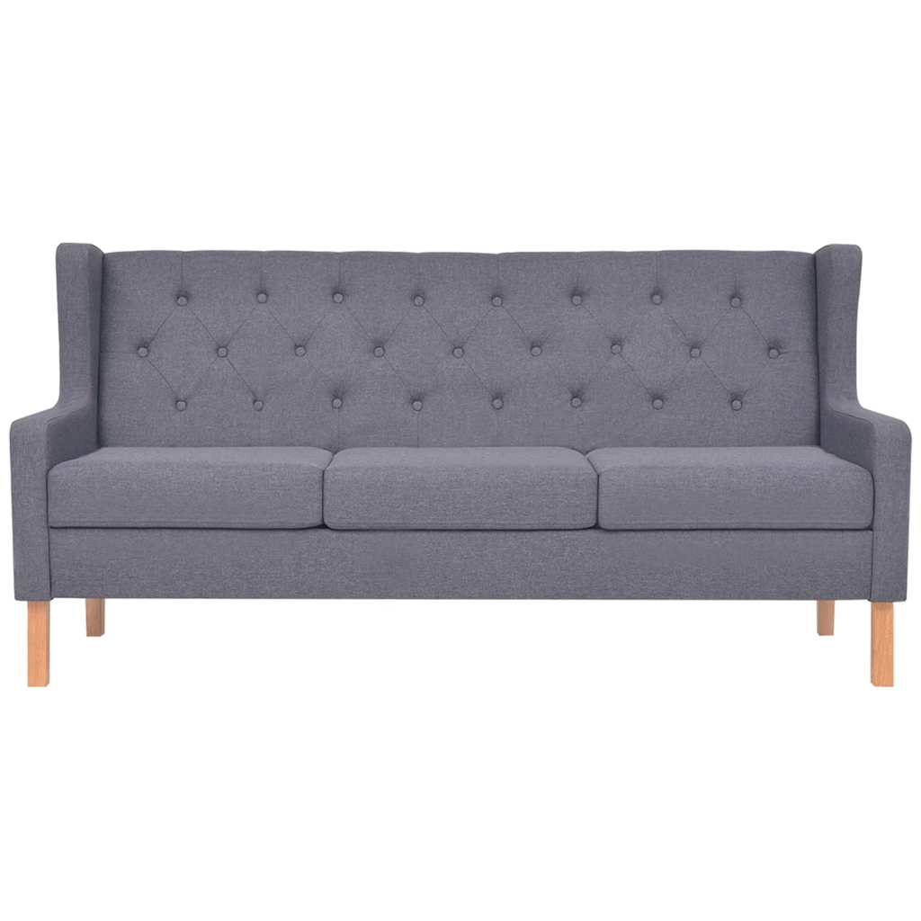 2-Sitzer Sofa Stoff Cremeweiß