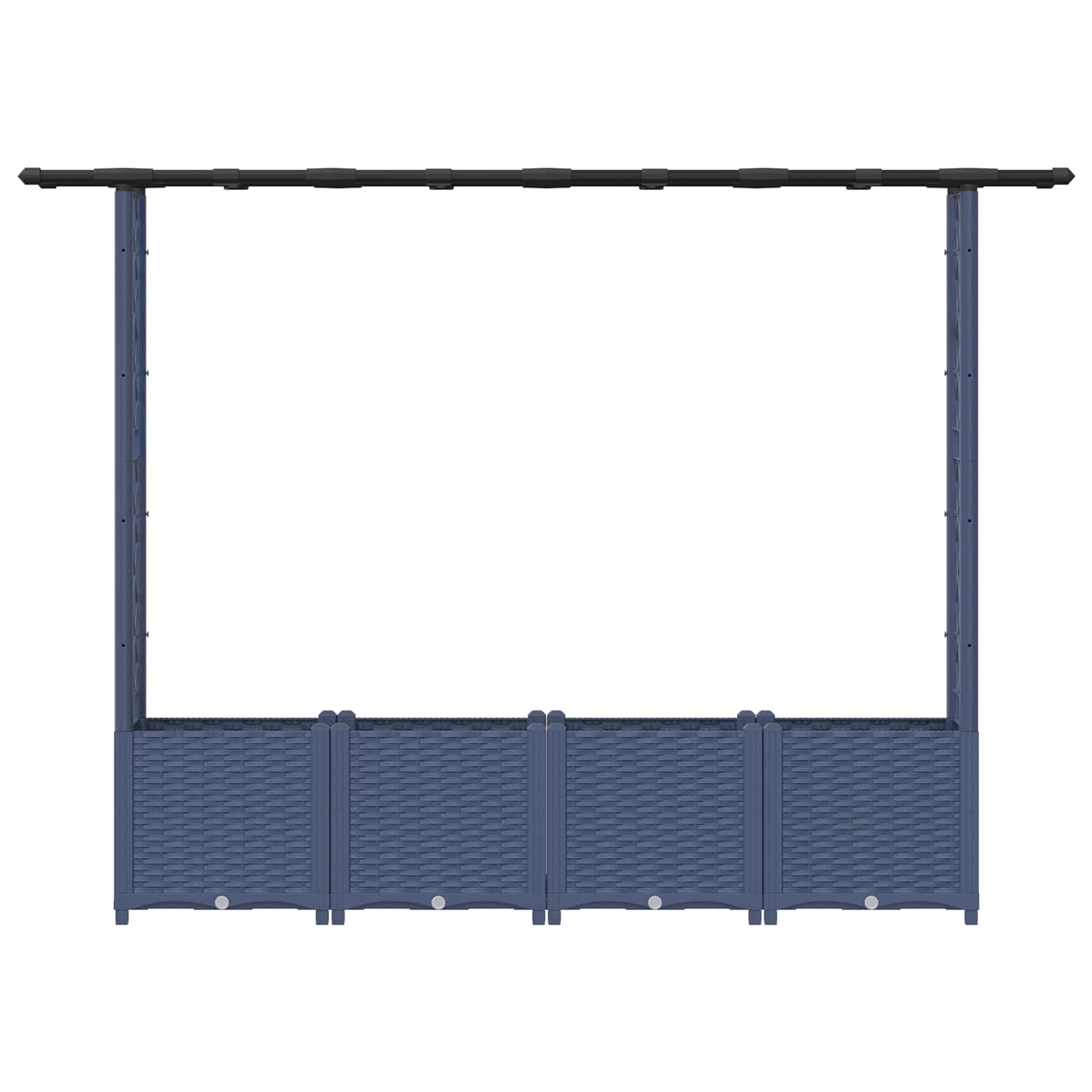 Hochbeet mit Rankgitter und Dach Braun 124 x 40 x 123 cm PP