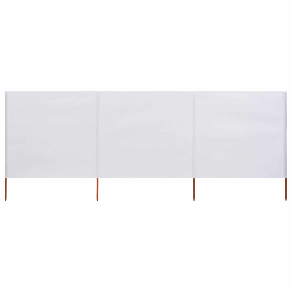 3-teiliges Windschutzgewebe 400 x 120 cm Weiß
