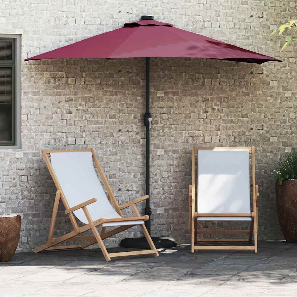 Garten-Sonnenschirm Sand 294 x 150 x 223 cm Polyester und Stahl