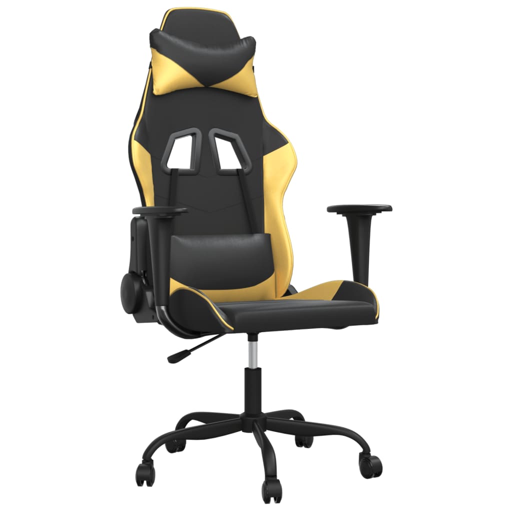 Gaming-Stuhl mit Massagefunktion Schwarz und Rot Kunstleder