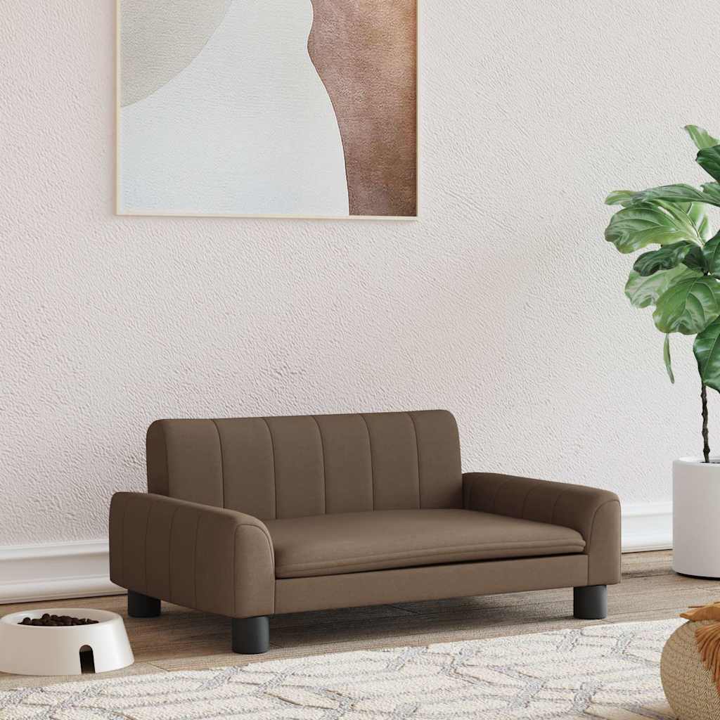 Hundebett Creme 90x53x30 cm Stoff