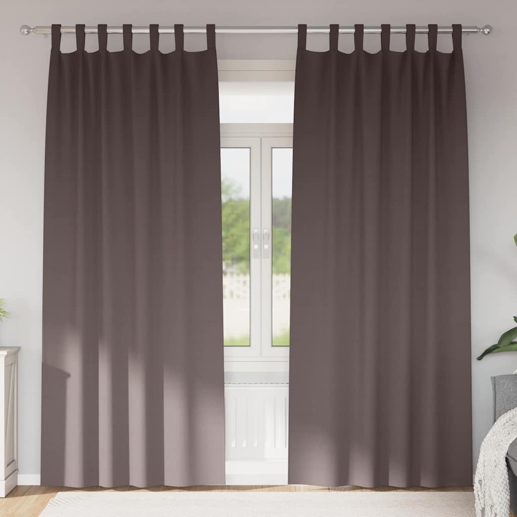 Verdunkelungs-Vorhänge mit Ringen 2 pcs Beige 140 x 140 cm