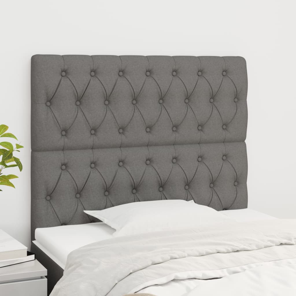 Kopfteil Hellgrau 80x7x118/128 cm Stoff