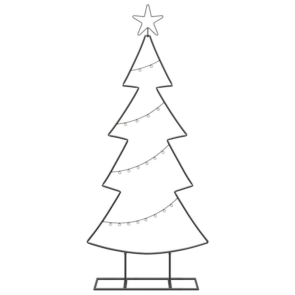 Metall Weihnachtsbaum mit Ständer Schwarz 60 cm Stahl