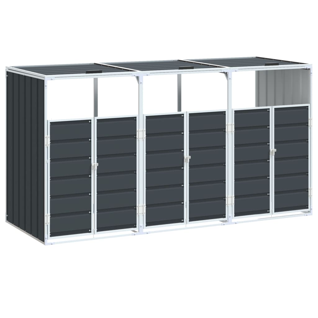 Mülltonnenbox für 1 Tonne Grün 72x81x115 cm Stahl