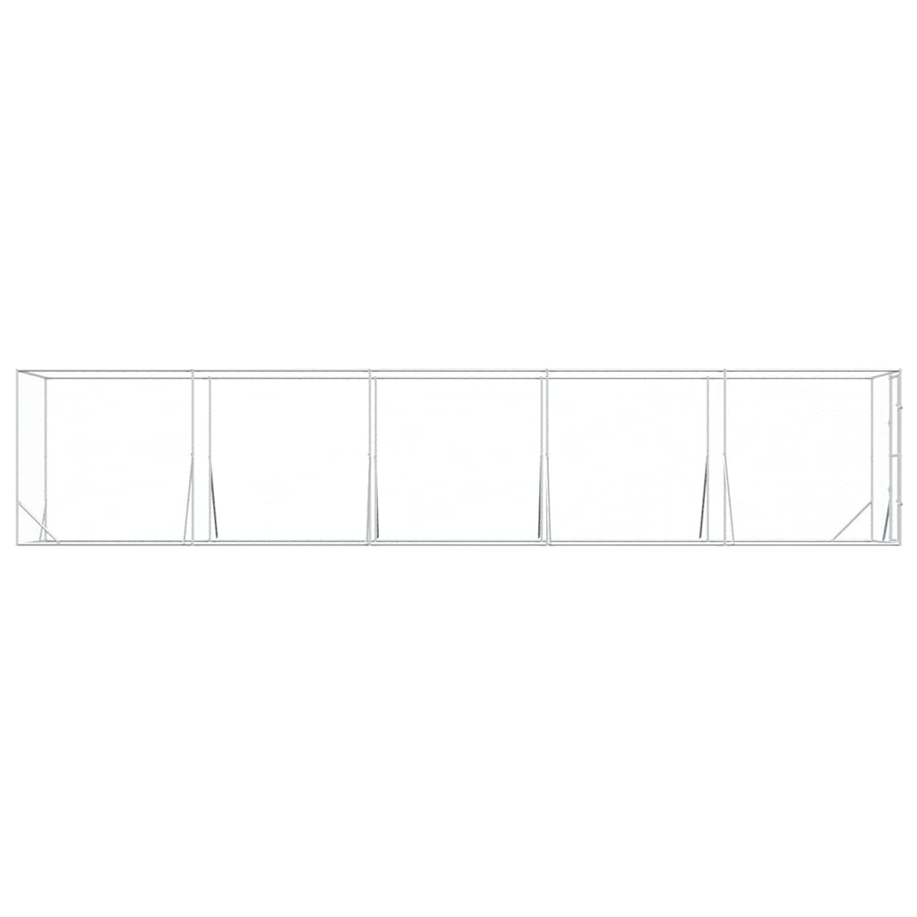 Outdoor-Hundezwinger Silbern 2x2x2 m Verzinkter Stahl