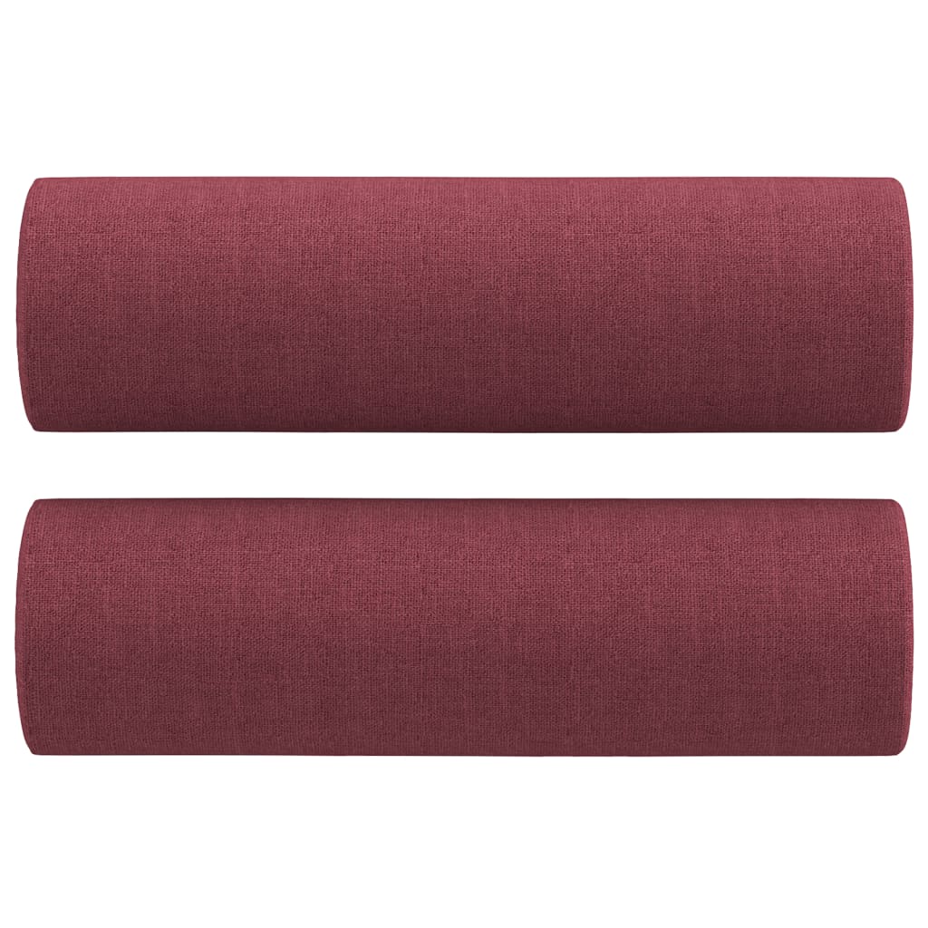 2-Sitzer-Sofa mit Zierkissen Braun 120 cm Stoff
