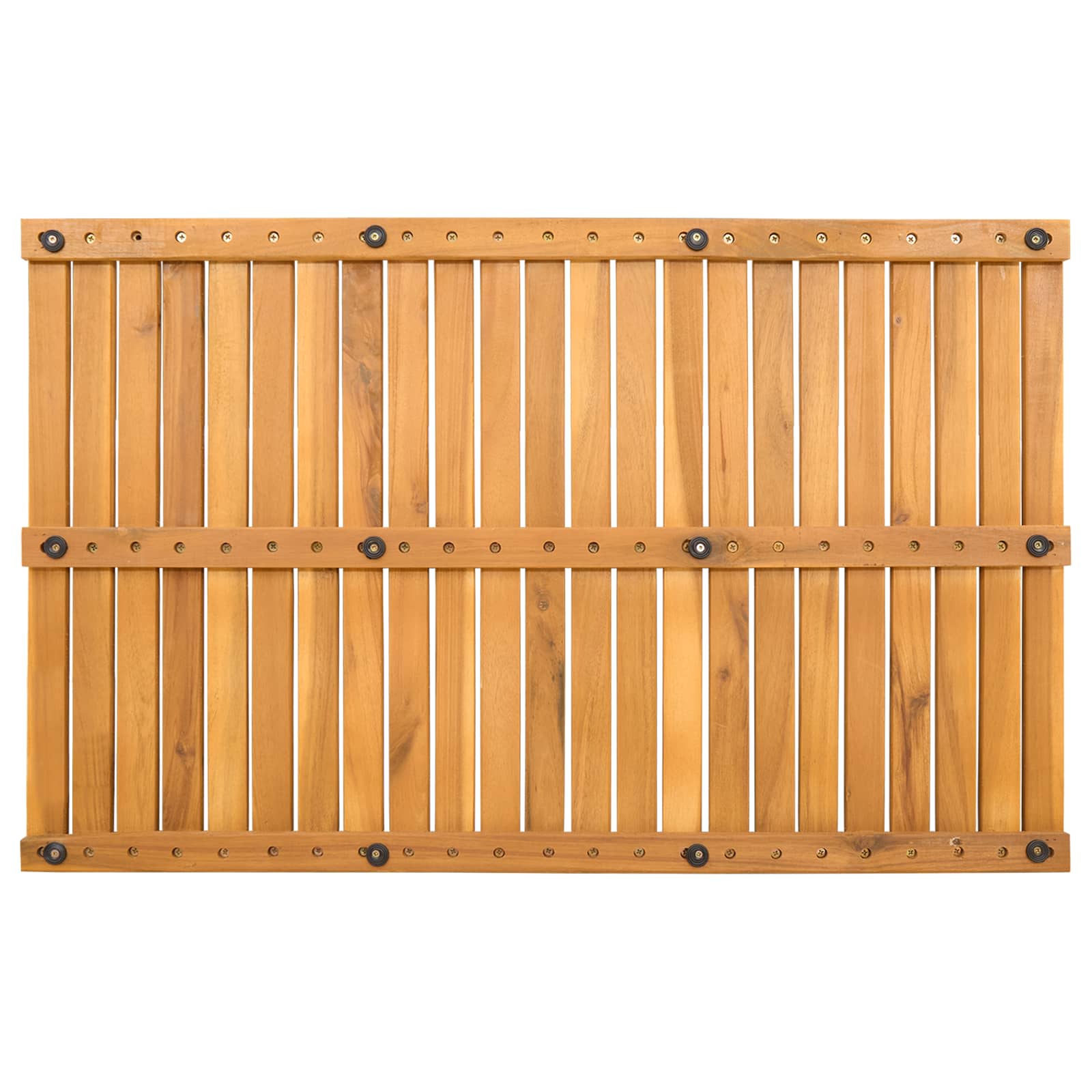 Badematte Uni Braun 60 x 40 cm Massives Akazienholz
