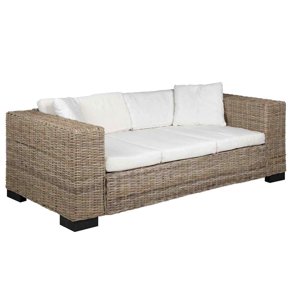 2-Sitzer Sofa Echtes Rattan