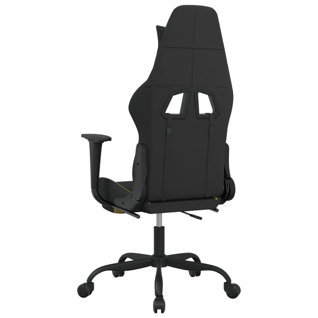 Gaming-Stuhl mit Massagefunktion Schwarz und Creme Stoff