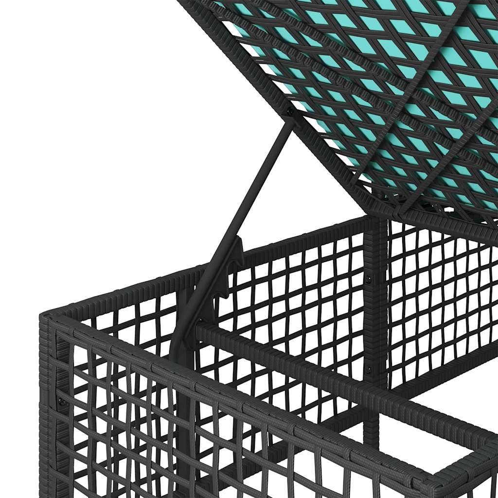 3-teiliges Ecksofa-Set für den Garten mit Kissen, grau, Polyrattan