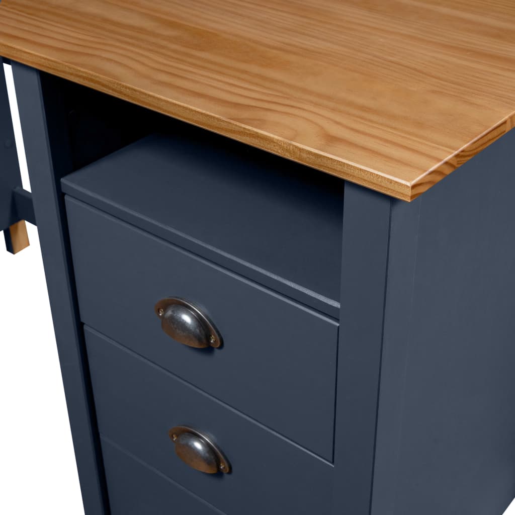 Schreibtisch Hill mit 3 Schubladen 120×50×74 cm Kiefernholz