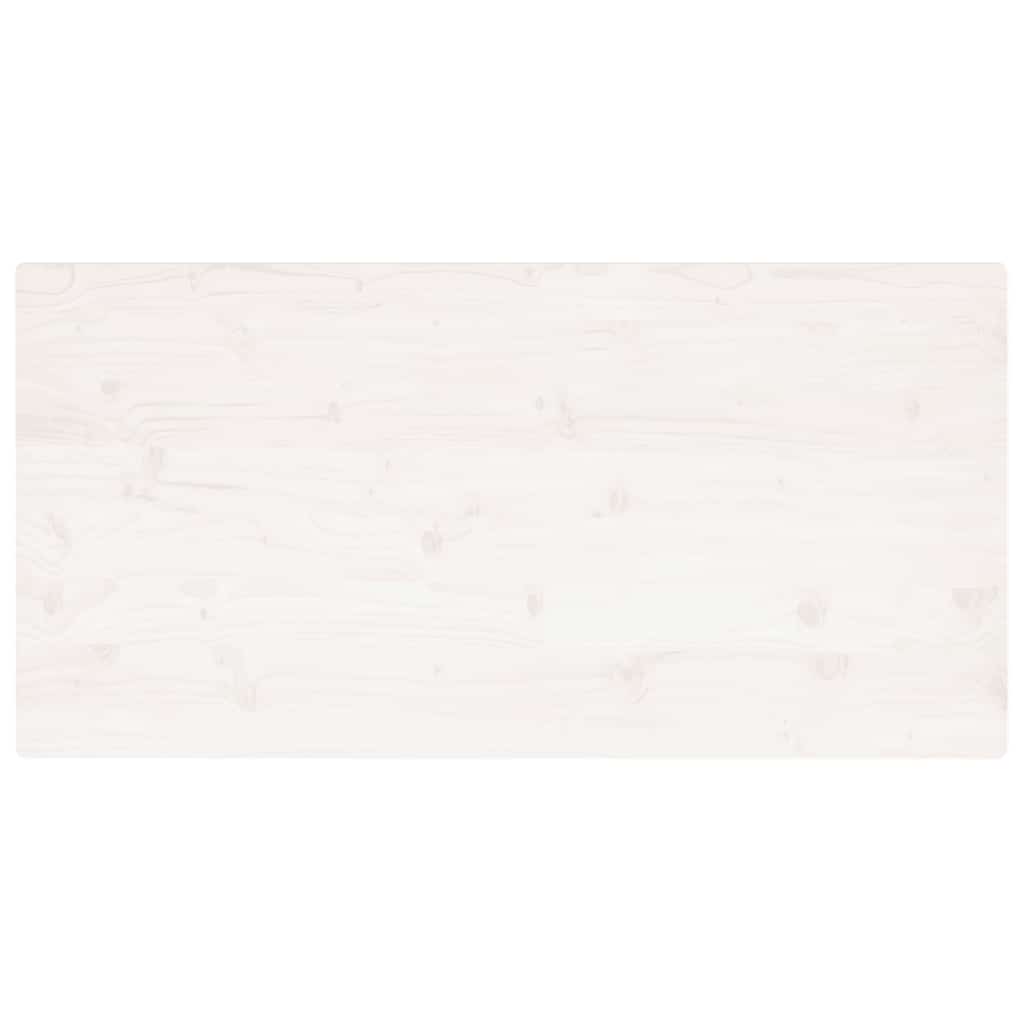 Tischplatte Weiß 40x40x2,5 cm Massivholz Kiefer Quadratisch