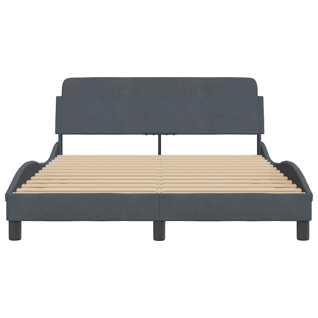 Bettgestell "Dover" Hellgrau 100x190 cm Samt