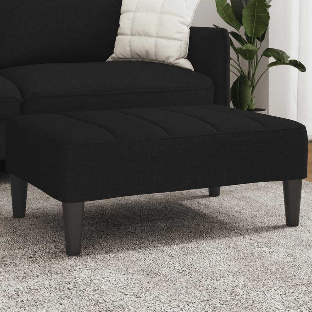 Fußhocker Hellgrau 77x55x31 cm Stoff