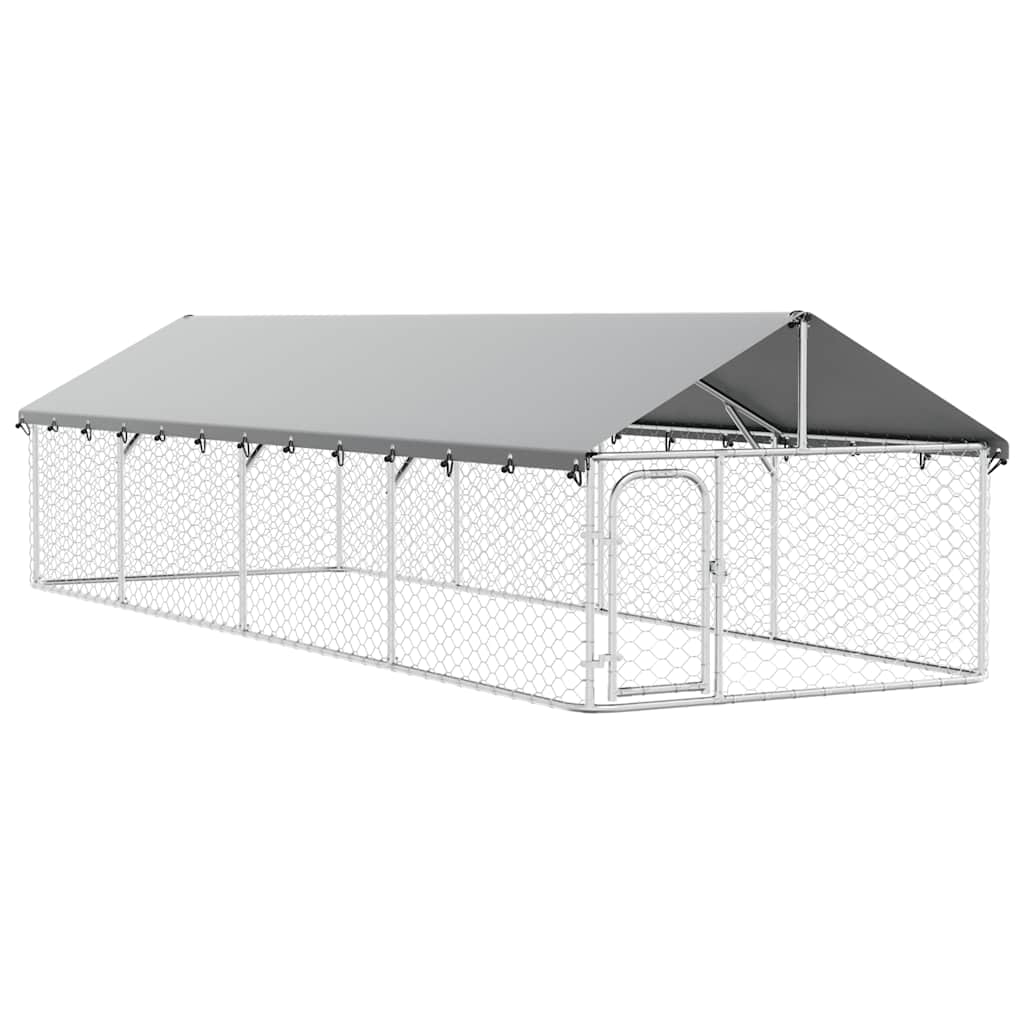 Outdoor-Hundezwinger mit Dach 400x200x150 cm