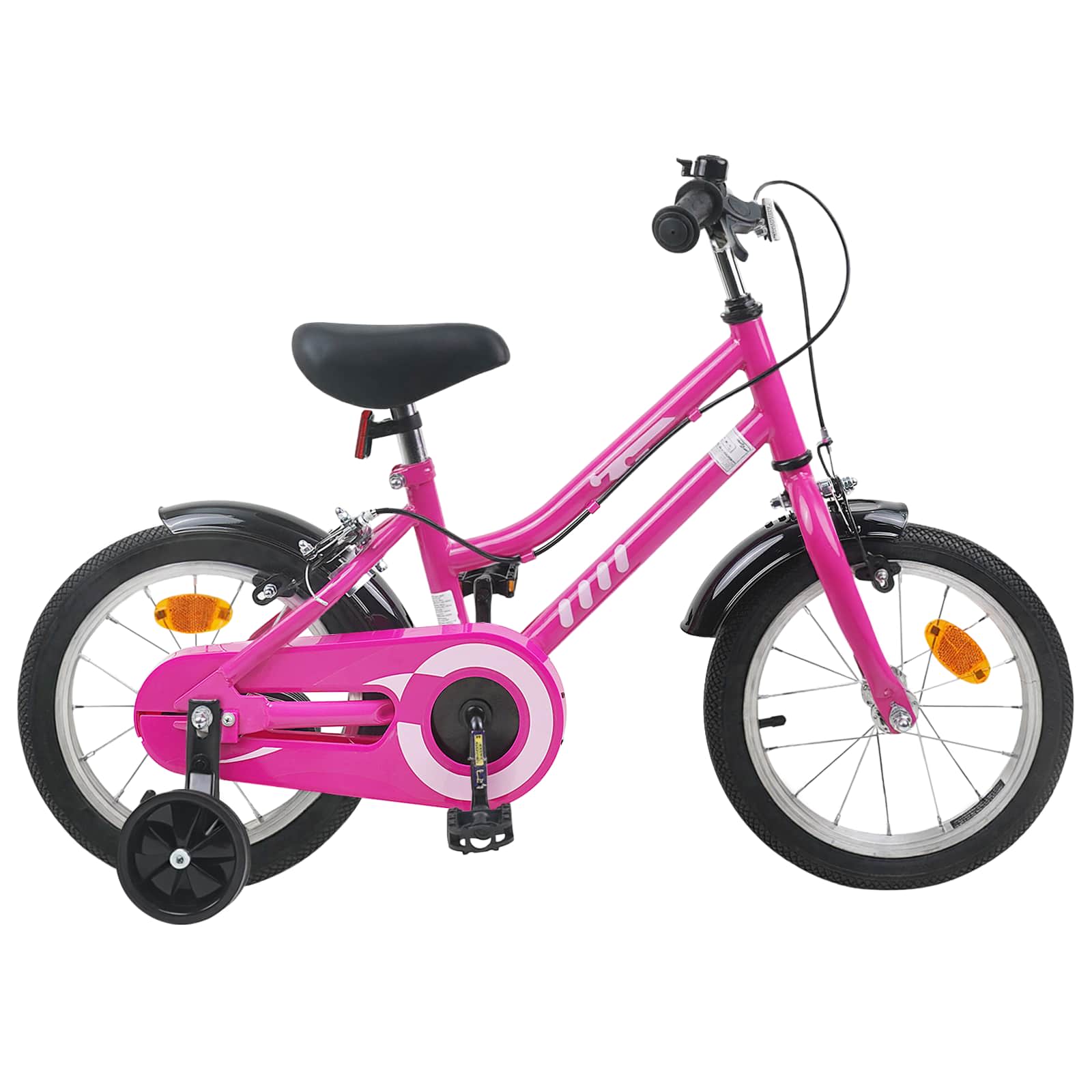 Kinderfahrrad 12 Zoll für 2-4 Jahre alt Pink Weiß