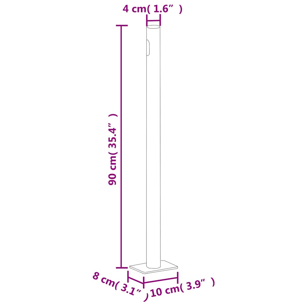 Ausziehbare Seitenmarkise 160×600 cm Braun