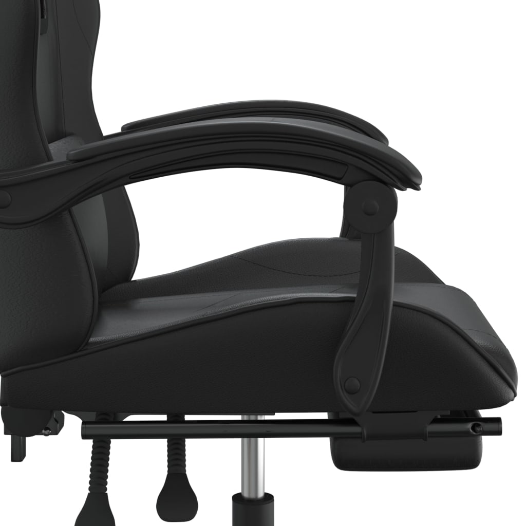 Gaming-Stuhl Drehbar Schwarz und Grün Kunstleder