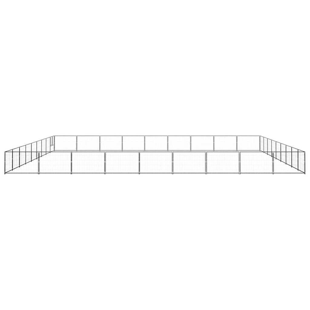 Hundezwinger Schwarz 4 m² Stahl