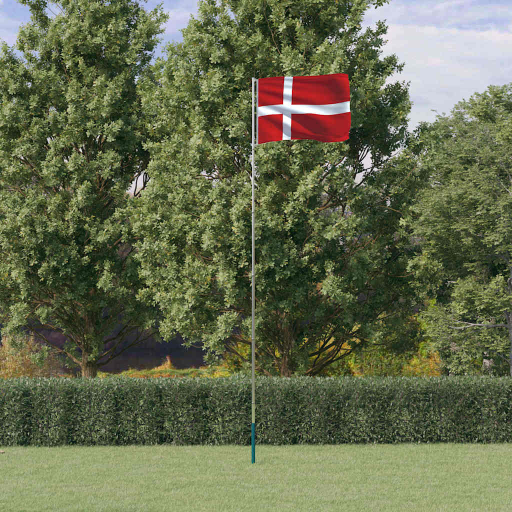 Fahnenmast Teilbar Silbern 6,08 m Aluminium