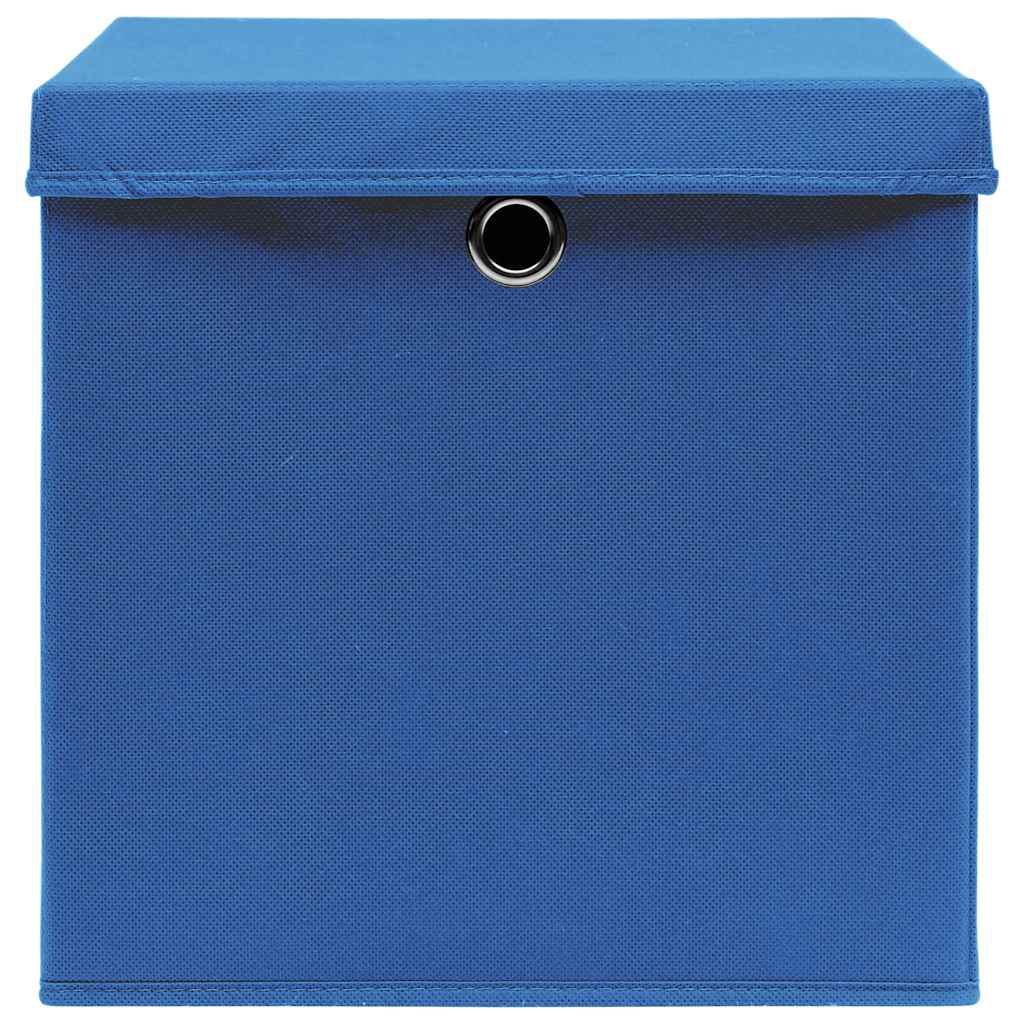 Aufbewahrungsboxen 4 Stk. Blau 32x32x32 cm Stoff