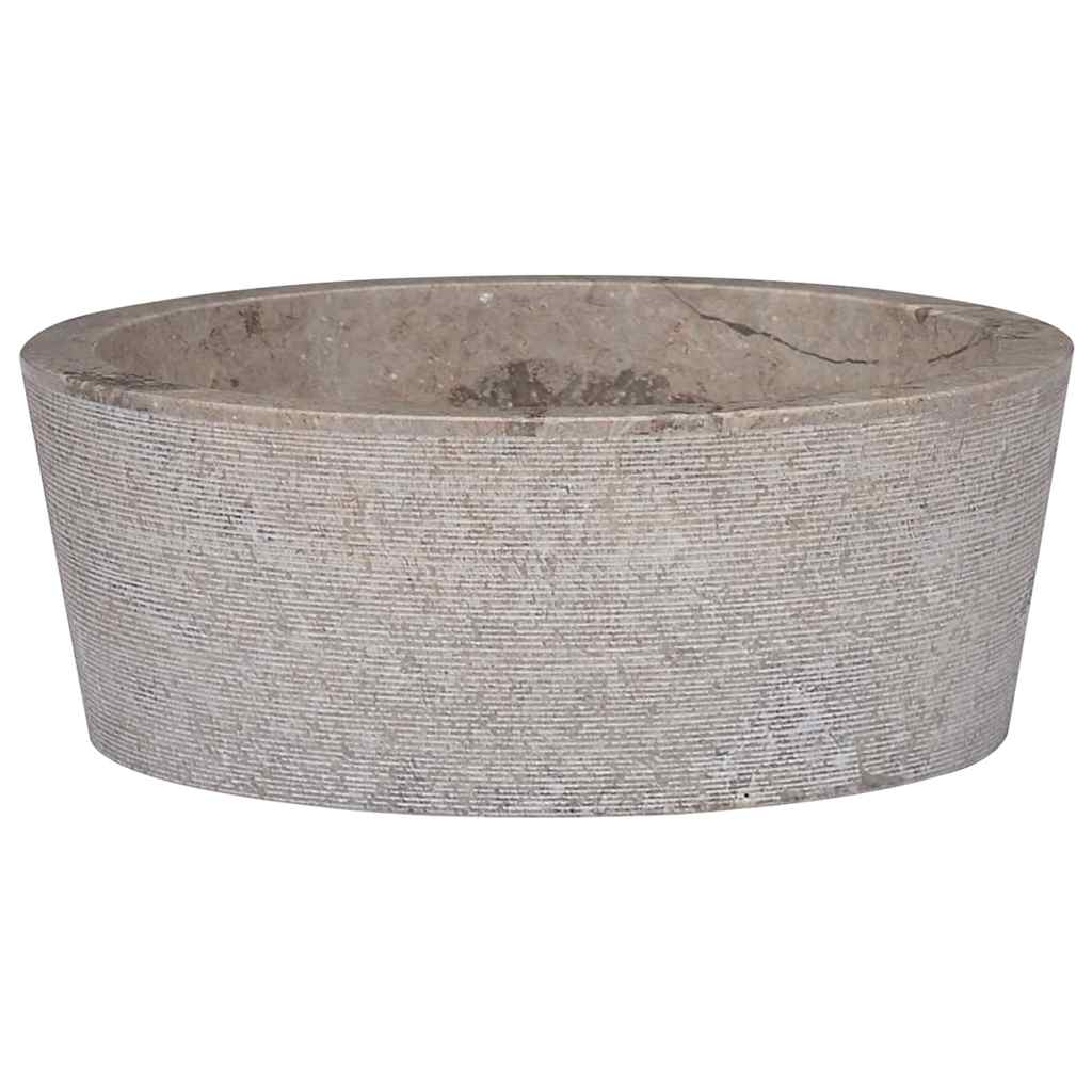 Waschbecken Creme Ø40x15 cm Marmor