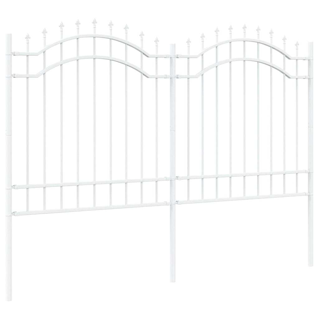Gartenzaun Woerden mit Speerspitze Schwarz 240 x 75 cm Stahl