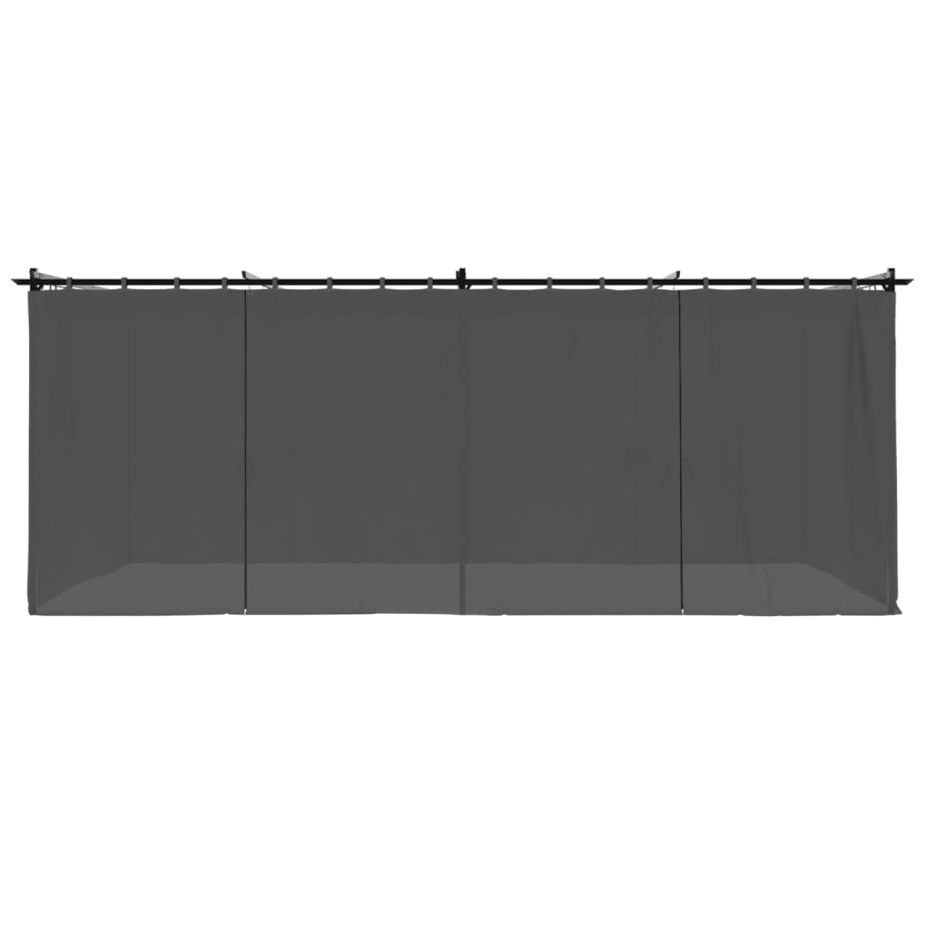 Pavillon mit Vorhängen Creme 3x3 m Stahl