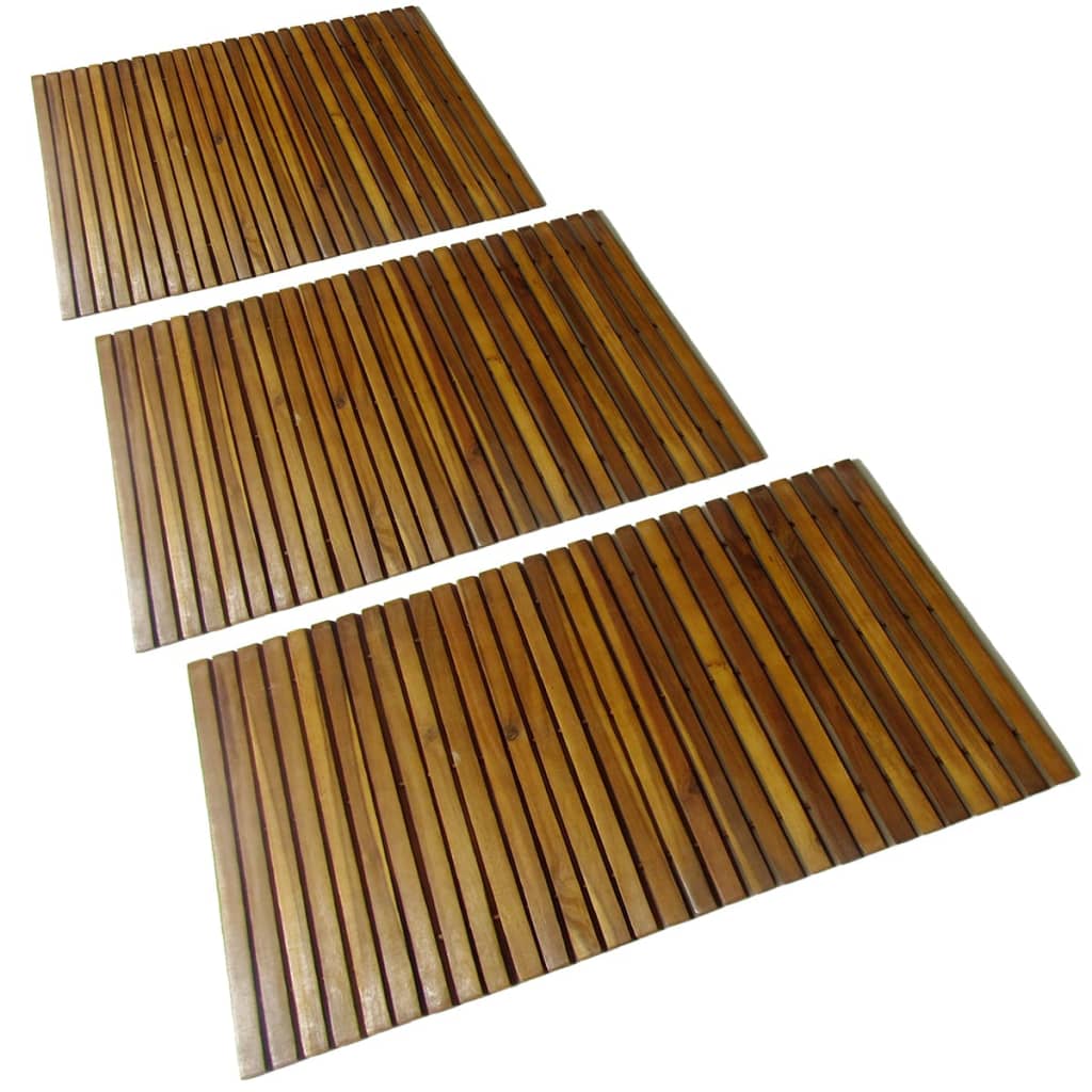 Badematte Braun 60 x 40 cm Massives Akazienholz