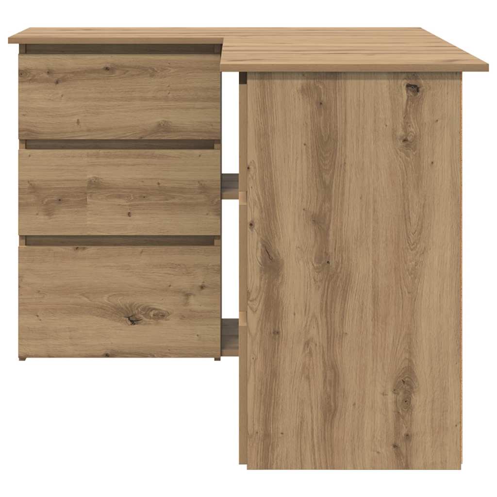 Eckschreibtisch Weiß 145x100x76 cm Holzwerkstoff