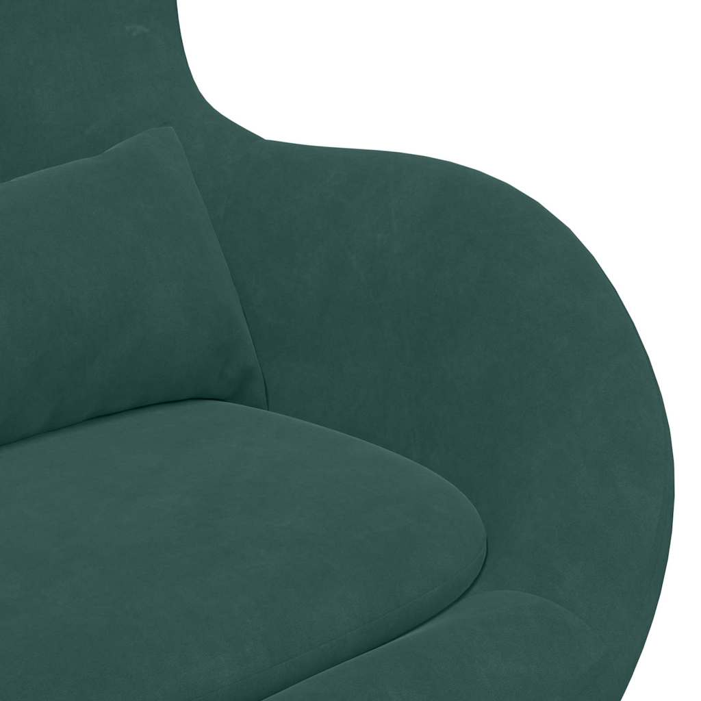 Eiersessel Blau Samt