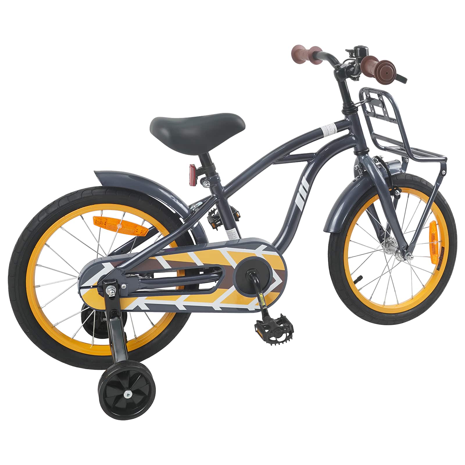 Kinderfahrrad 16 Zoll für 4-6 Jahre alt Schwarz