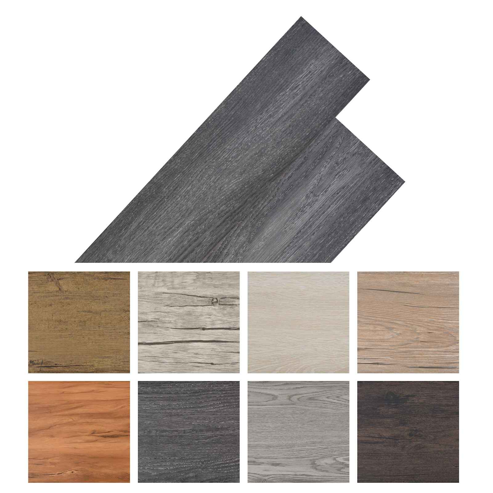 Bodenplanken 36 pcs Walnussbraun 5,02 m² PVC
