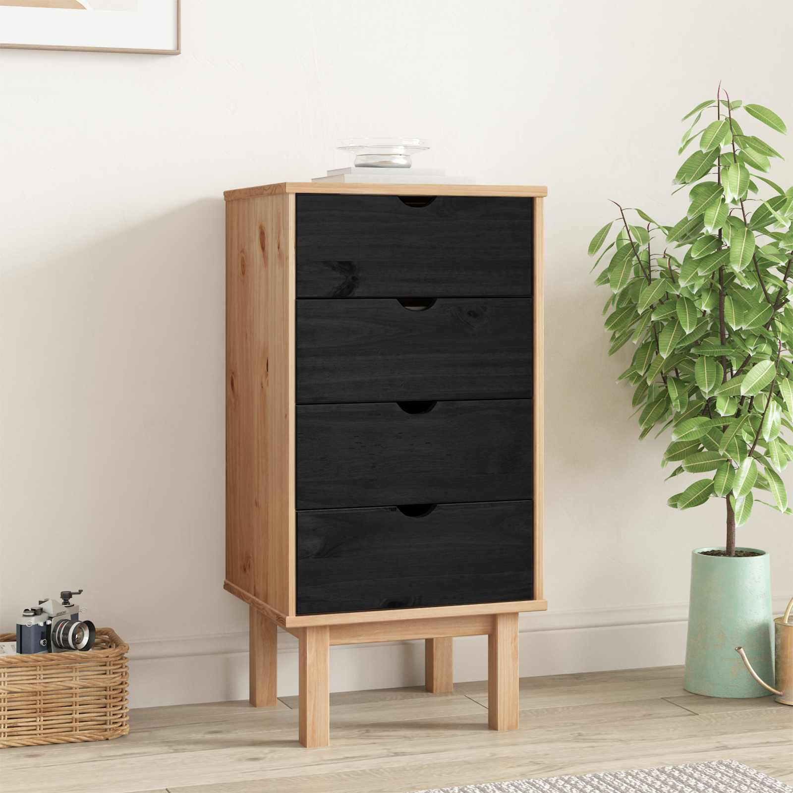 Schubladenschrank OTTA 45x39x90 cm Massivholz