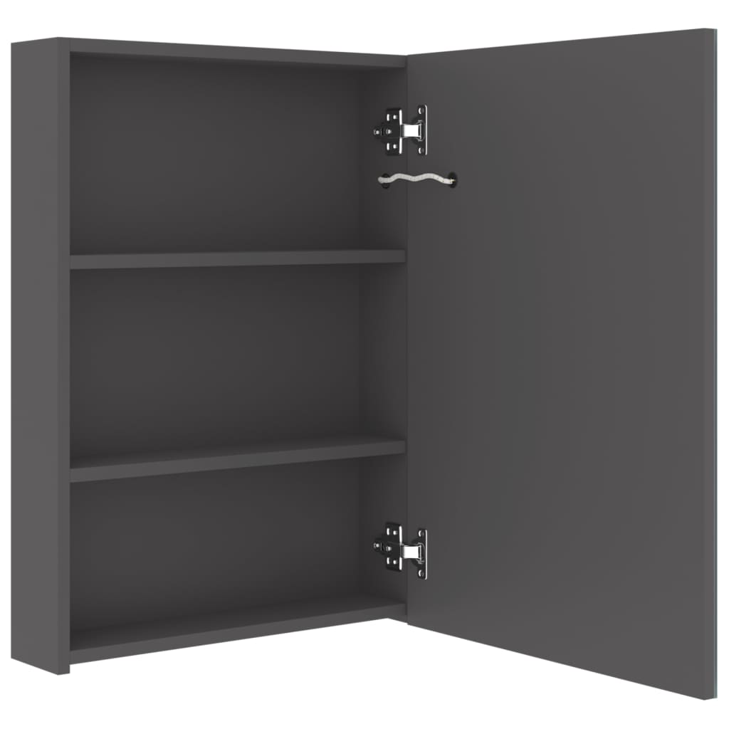 LED-Spiegelschrank fürs Bad Glänzend Weiß 50x13x70 cm