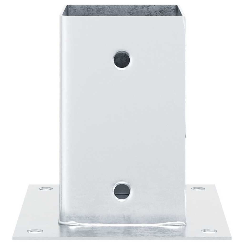 Pfostenträger Quadratisch 4Stk. Silber 46x46mm Verzinkter Stahl