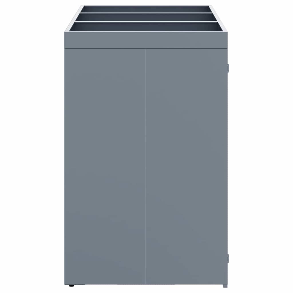 Mülltonnenbox für 2 Tonnen Schwarz 138x79x117 cm Stahl