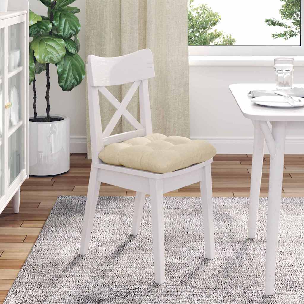 Sitzkissen 4 pcs Hellgrau 40 x 40 x 12 cm Stoff