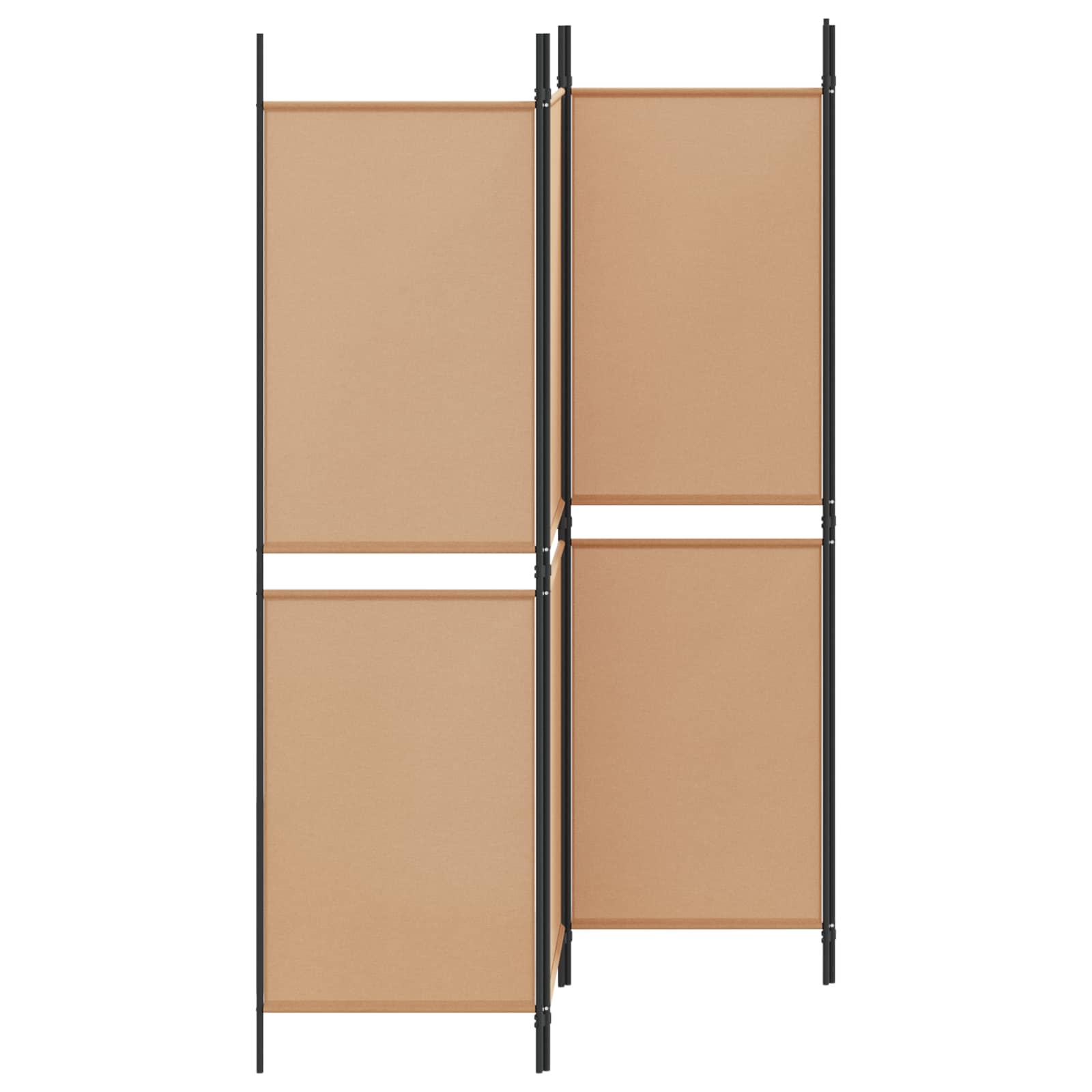 3-teiliger Raumteiler Beige 150 x 180 cm Stoff