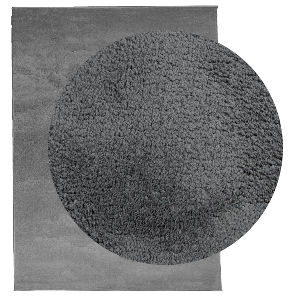 Teppich OVIEDO Kurzflor Anthrazit 120x120 cm