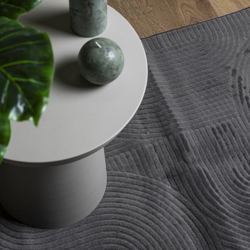 Teppich IZA Kurzflor Skandi-Stil Anthrazit 80x150 cm