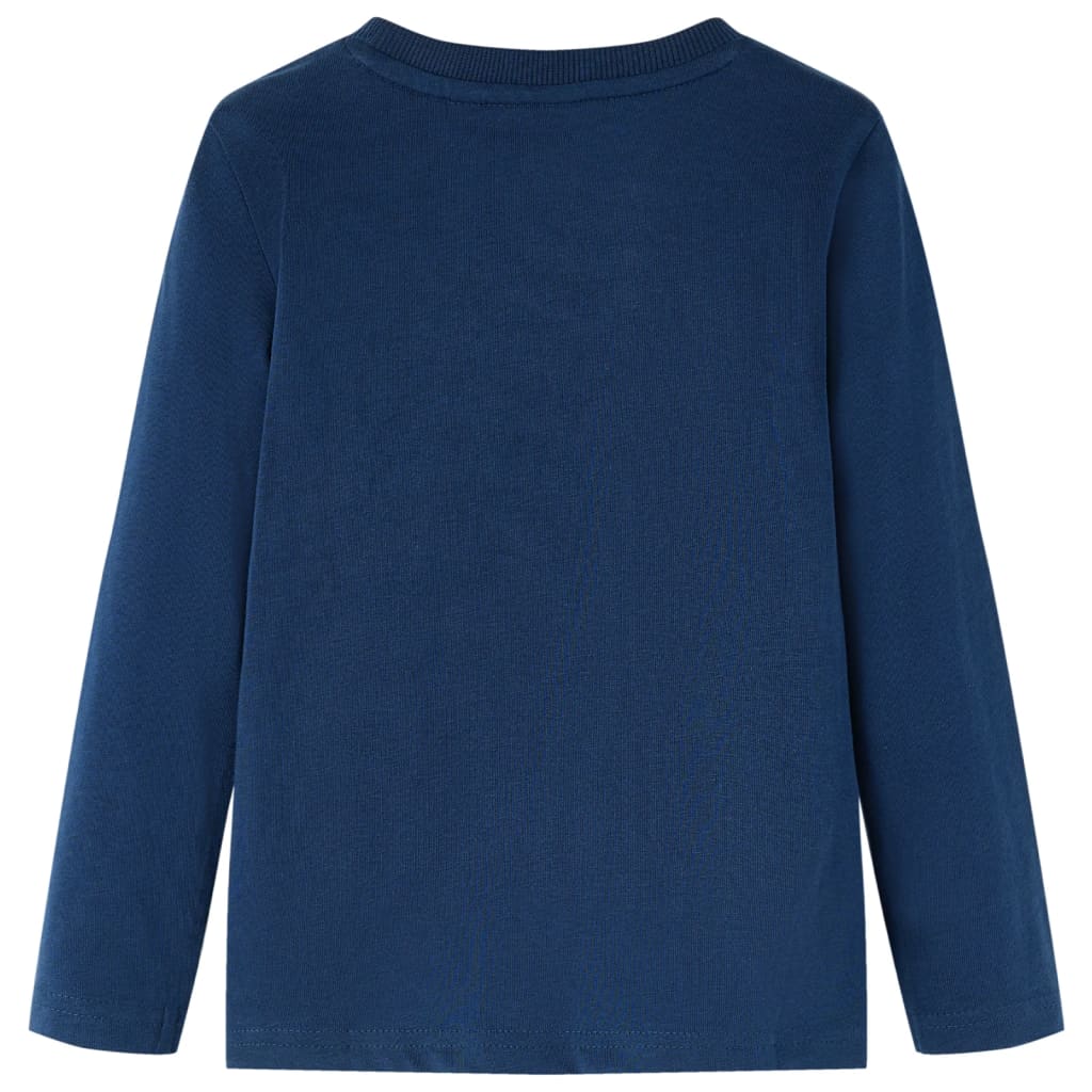 Kinder-Langarmshirt Marineblau 104
