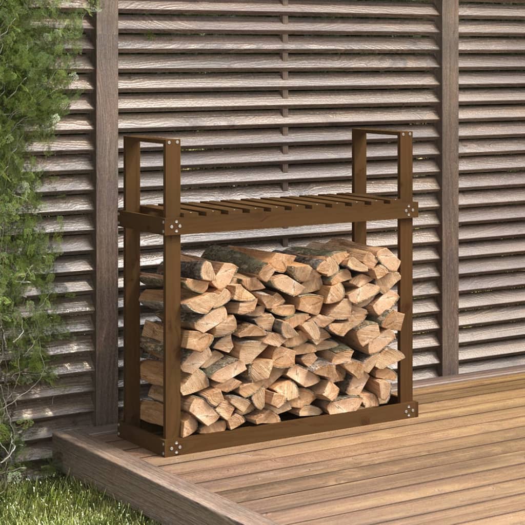 Kaminholzregal 110x35x108,5 cm Massivholz Kiefer