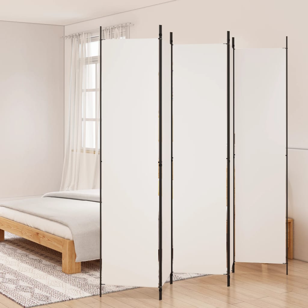 3-teiliger Raumteiler Beige 150 x 220 cm Stoff