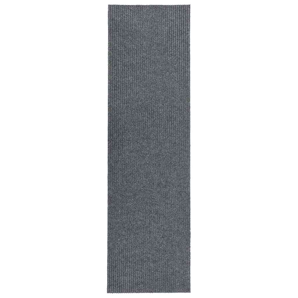 Teppichläufer Grau 80 x 150 cm Stoff