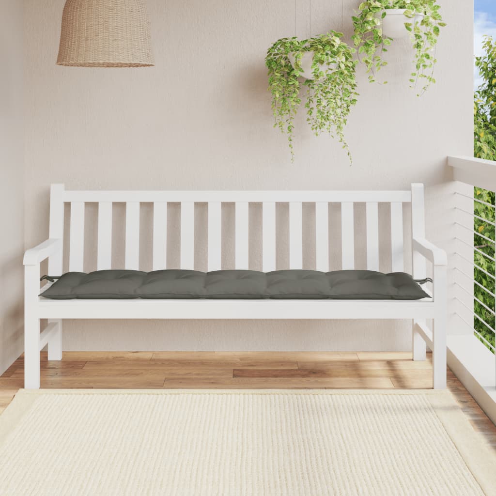 Gartenbank-Auflage Melange Anthrazit 100x50x7 cm Stoff