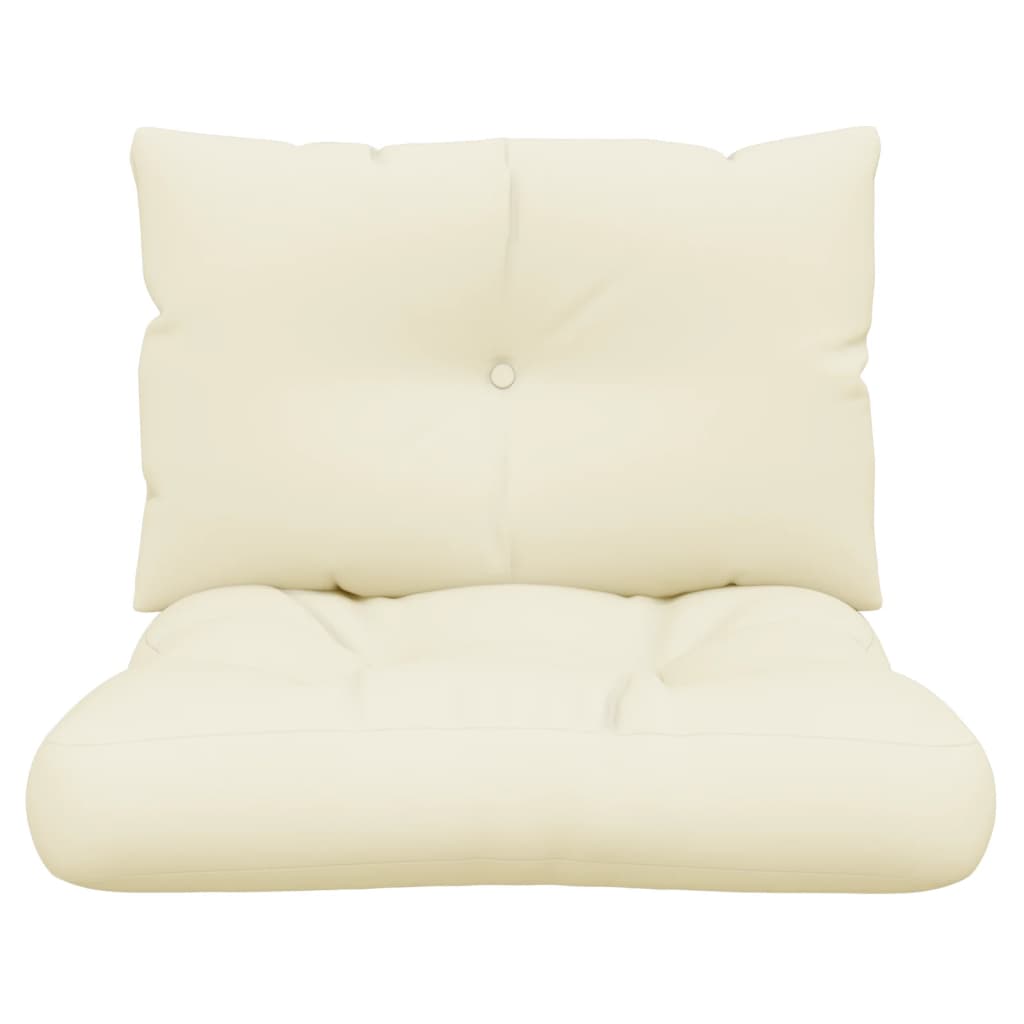 Palettenkissen 3-tlg. Taupe Stoff