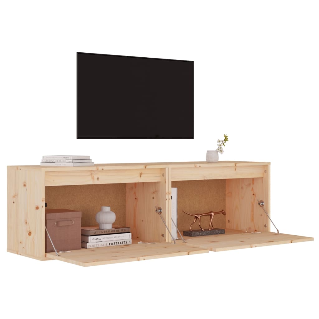 Wandschrank 60x30x35 cm Massivholz Kiefer
